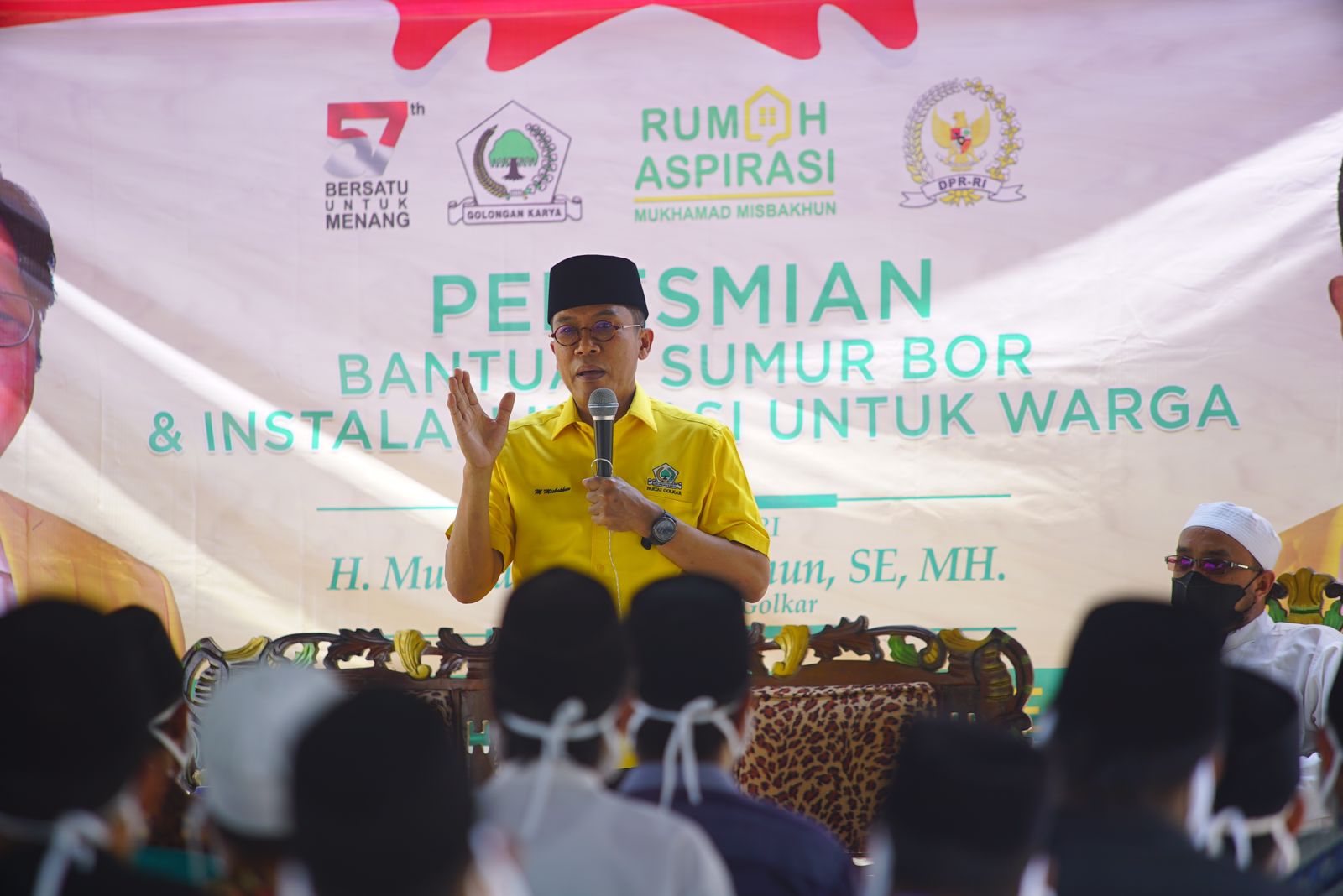 Sapa Konstituen, Misbakhun Resmikan Program Air Bersih dan Meminta Restu Dukungan Airlangga Hartarto Sebagai Capres